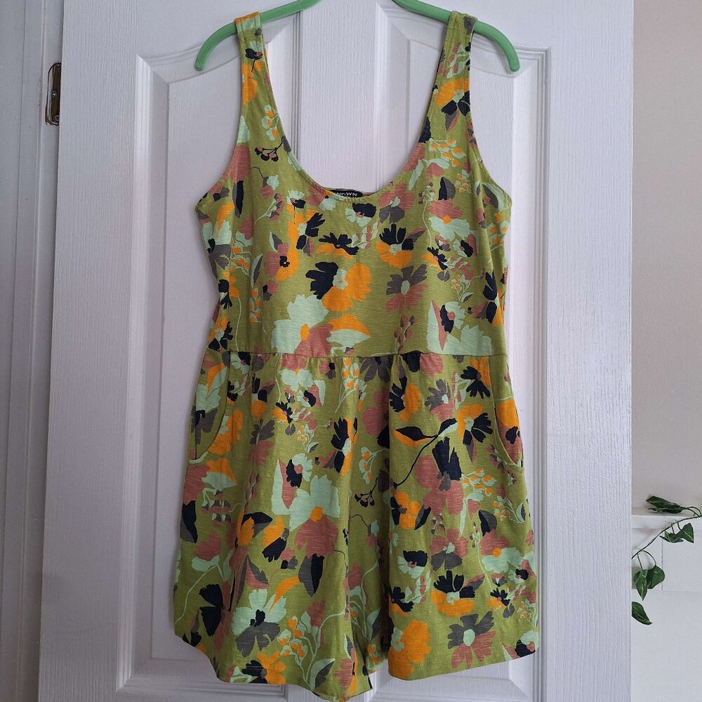 Known Supply Ivy Romper Size Large Colorful Floral Romper